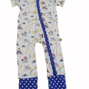 Mamalulu nursery rhymes short sleeve zippie